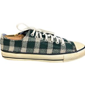 Vintage Converse All Star Plaid Low Top Sneakers Shoes Men’s 9 Made In USA RARE